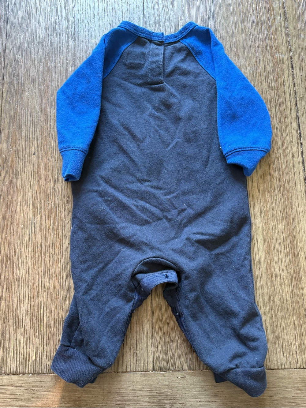 Converse Navy with Royal Blue Sleeve All Star Long Sleeve Romper - Picture 4 of 4